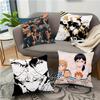 Haikyuue Hot Blooded Anime Pillow Case Square Pillow Bedroom Sofa Leisure Comfort Cushion Car Living Room Home Decoration 40X40