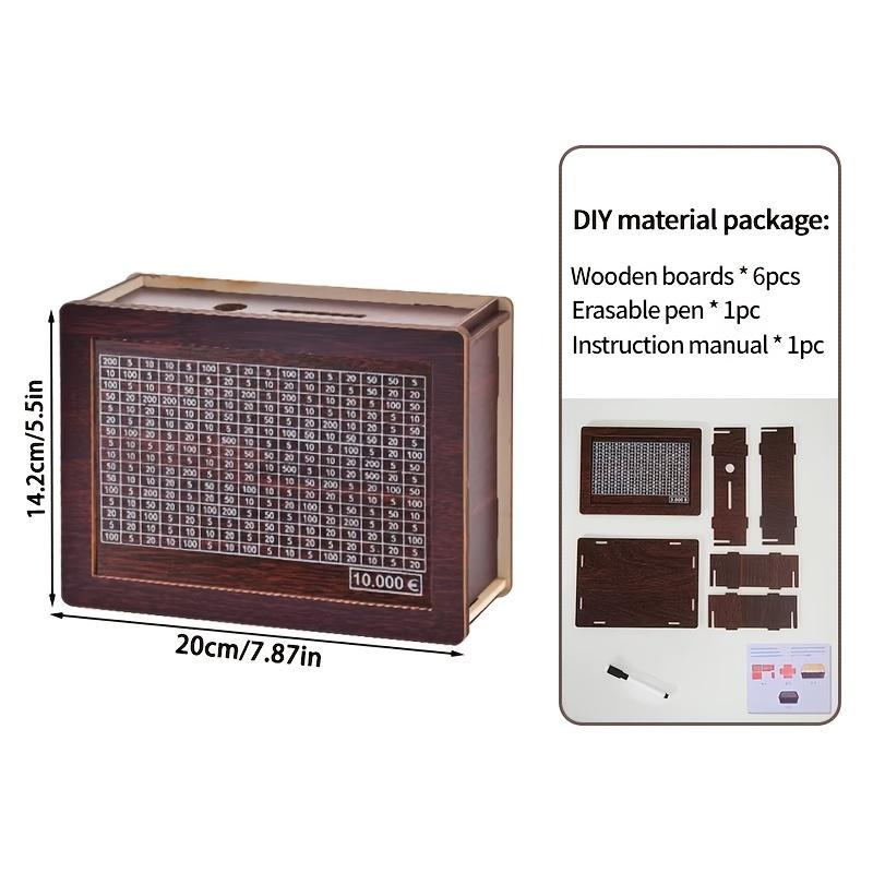 1pc Wooden Coin Bank with a Digital Counter, a Portable Change Box, a Reusable Family Financial Tool, Ideal for Christmas Gifts