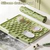 Dish Drying Mat Heat Resistant Silicone Kitchen Drying Mat Non-Slip Kitchen Countertop Mat Prevents Water Build Up for Hot Pots Pans Meal Prep