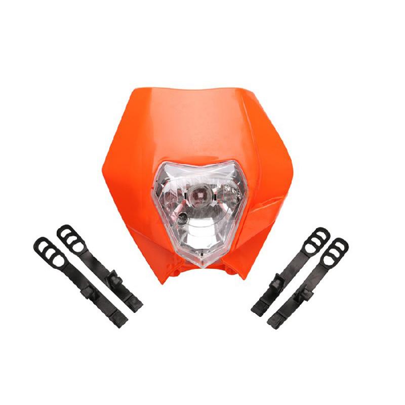 

1X Orange Pp Plastic 12V 35W Motorcycle Scooter Headlight Lamp With Hi/Lo Option