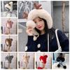 Fluffy Knit Beanie Beanie Hat Winter Plush Hat Cute Antlers Hat  Streetwear