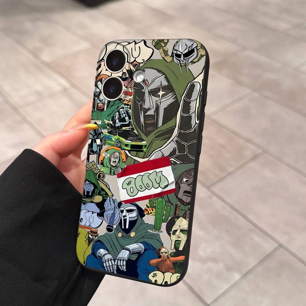 M-MF Rapper D-DOOM For IPhone 17 16 15 14 13 12 11 Pro Max 13 17Air Shockproof Soft Phone Cases Coque