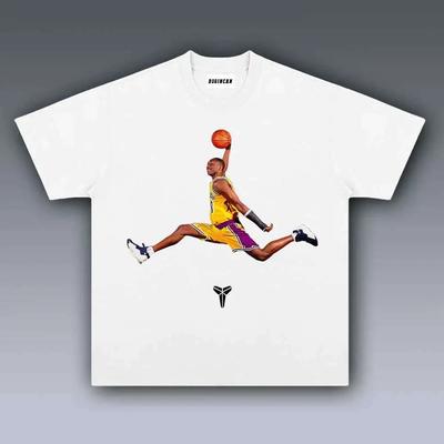 Basketball Dunk Jump Graphic T-Shirt Vintage Athlete Minimal Sports Tee