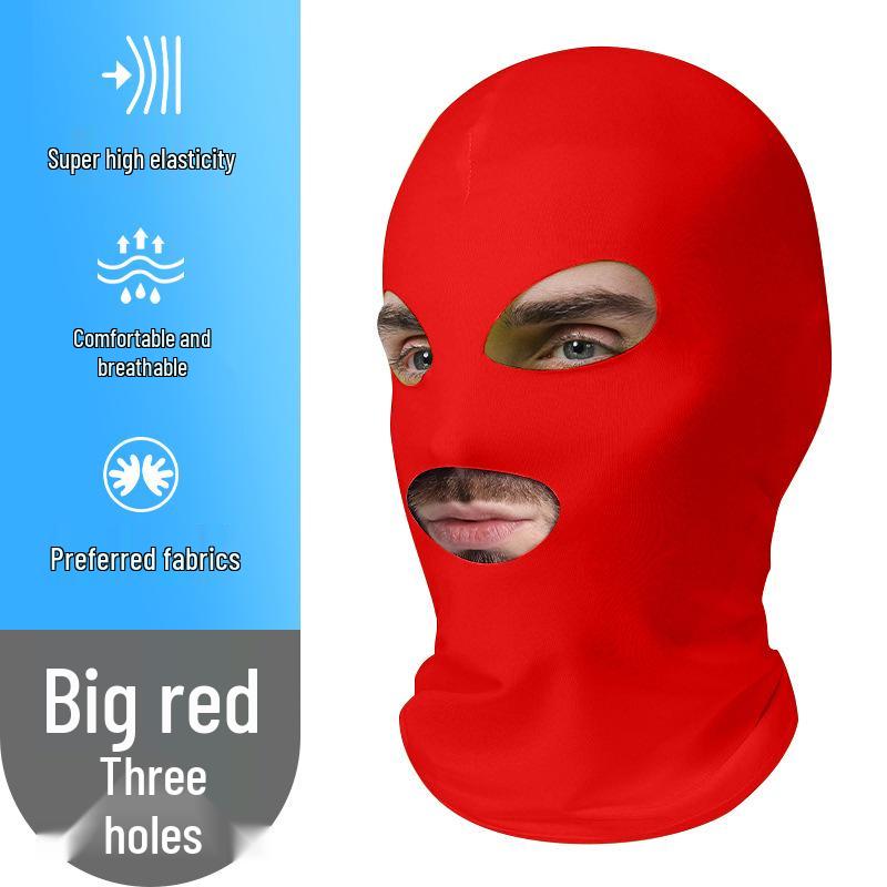 Breathable Summer Three-Hole Sunscreen Mask for Outdoor Cycling and Sun Protection