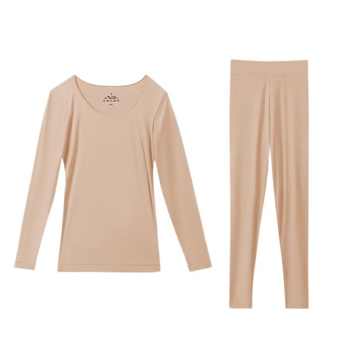 Hyaluronic Acid Base Women's Anti-Static Seamless Thermal Underwear Set