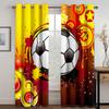 Cartoon Football Soccer Sports Free Shipping Window Curtains For Living Room Kids Bedroom Bathroom Kicthen Door Home Decor2Pcs