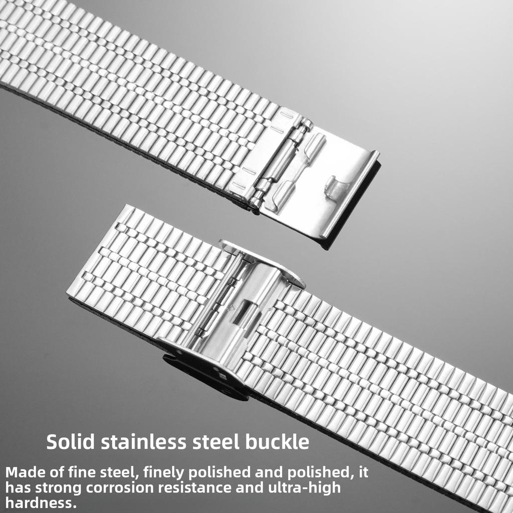 18mm Metal Bracelet For Casio small square A158W A159W F91 Modified Solid Stainless steel Watch Strap men Waterproof Watch band