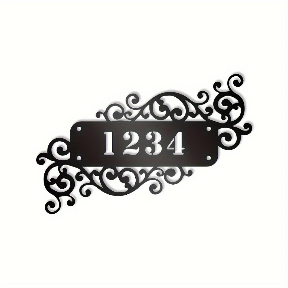 Exclusive Handmade Metal Door Sign Swirl Pattern Custom House Number Plaque Sturdy Outdoor Wall Hanging Artistic New Home Gift
