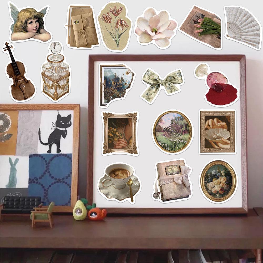 62 Retro Journal Stickers Set - Creative DIY Notebook Decoration and Personalization