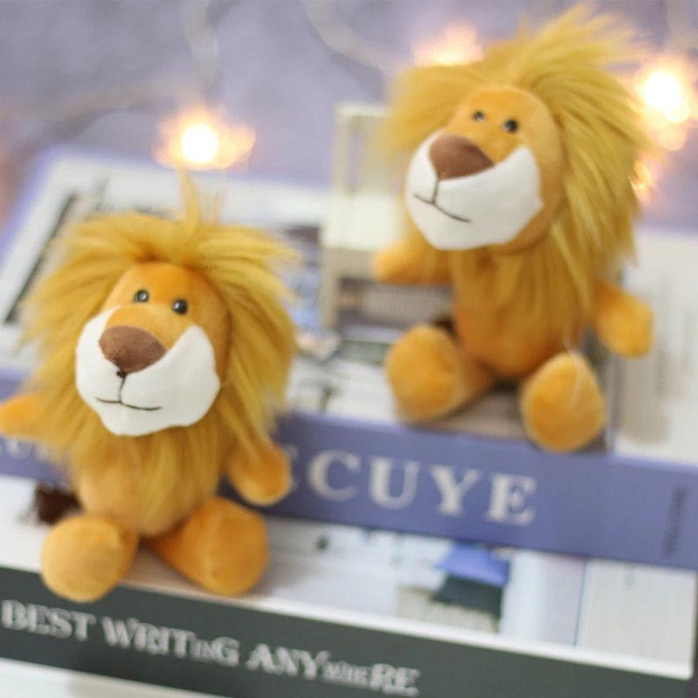 Kids Toy Key Ring Car Keyring Key Chain Jewelry Plush Keychain Plush Doll Keychain Little Lion Doll