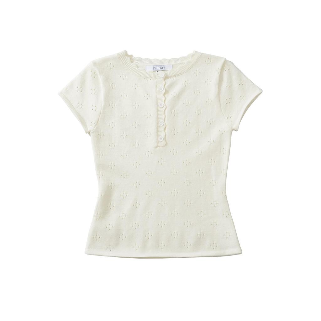 European & American Style Women's Solid Color Knit Short Sleeve Top 26021 - Summer 2026 Collection.