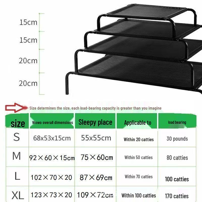 Elevated Moisture-Proof Dog Bed - All-Season, Detachable, Washable, Suitable for Golden Retrievers