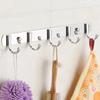 37cm Stainless Steel Clothes Hook Organizer Bathroom Bedroom Wall Towel Coat Hanger