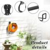 3Pcs Garden Hose Holder Metal Hose Reel Hanger Wall Hooks Organizer Heavy Duty Water Tube for Outdoor Indoor Garage Yard