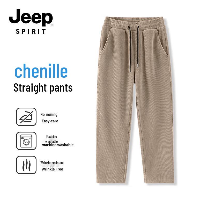 

JEEP SPIRIT Men s Chenille Straight-Leg Casual Pants