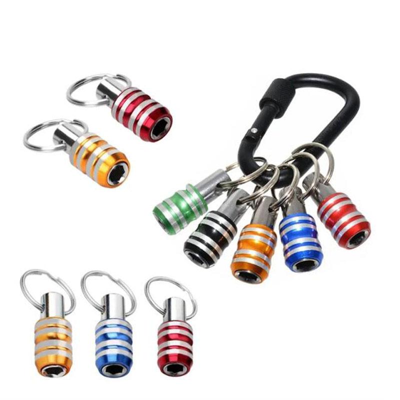 1/4 Inch Hex Shank Screwdriver Bits Holder Extension Bar Drill Screw Adapter Quick Release Easy Change Keychain