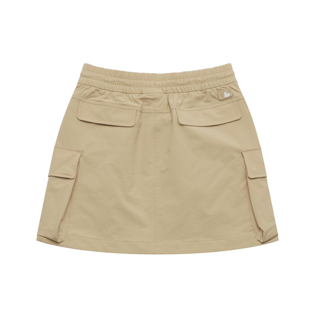 New MLB New York Yankees Basic Collection SS25 Cargo Short Skirts Women's Beige 3FSKB0153-50SAS