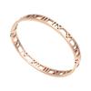 Gold Plated Titanium Steel Roman Numeral Bracelet for Women - Korean Style Fashion Couples' Accessory