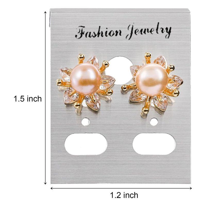 AEE4-500 Pack Hanging Earring Cards Earring Card Holder, Plain 1.2X1.5Inch Earring Display Holder With 6 Holes For Ear Studs Dur