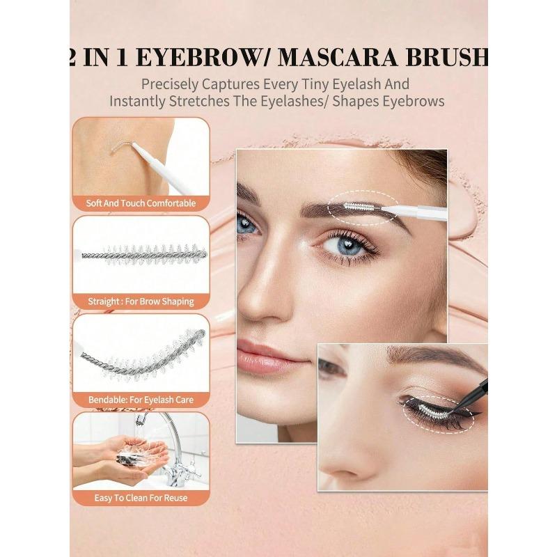 10pcs Micro Eyebrow Brush With Cap For Eyebrow Eyelash Brow Brush Eyebrow Lash Lift And Tint Tools For Brows And Lashes Comb Extensions