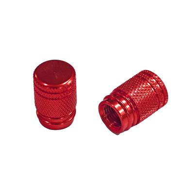 MOTO BASE Air Valve Cap for Motorcycles, MBAP-AVC-04, Red, Knurled A-Type