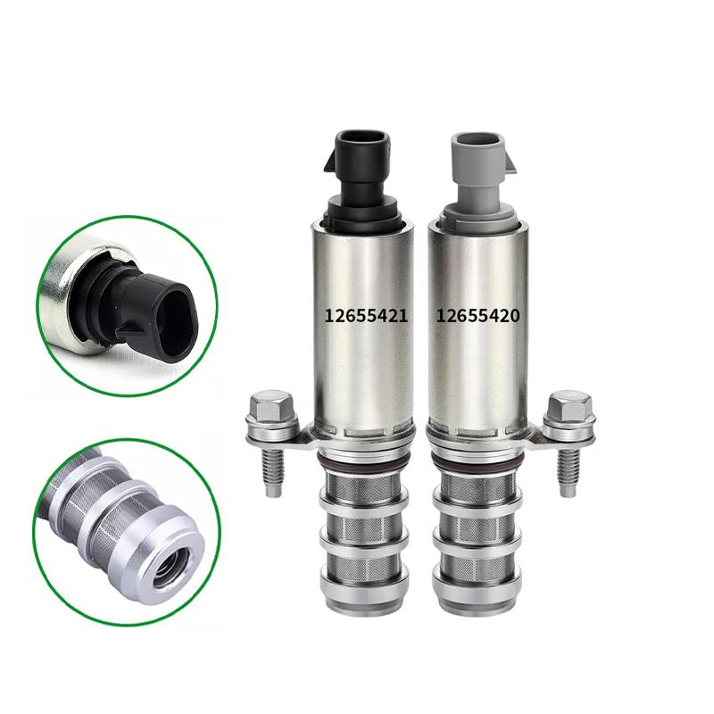 New 2PCS 12655420 Variable Valve Timing VVT Solenoid 12655421 For Orlando GMC Terrain Buick LaCrosse Regal Verano Pontiac G5 G6