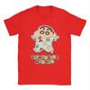 Crayon Shinchan Shiro Anime T Shirts Unisex Unisexs 100 Cotton Novelty Tshirts Crew Neck Tees Short Sleeve Tops Party