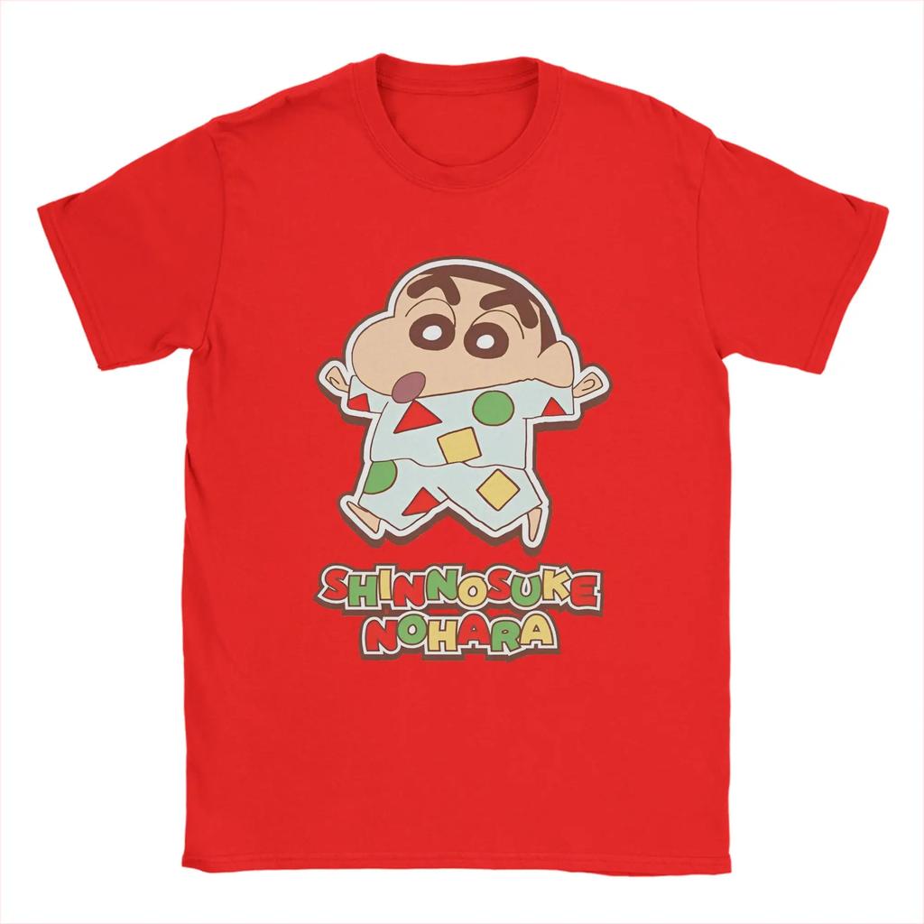 Crayon Shinchan Shiro Anime T Shirts Unisex Unisexs 100 Cotton Novelty Tshirts Crew Neck Tees Short Sleeve Tops Party