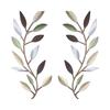 Metal Wrought Iron Leaf Wall Decoration, Vine Olive Branch And Leaf Wall, Living Room Outdoor Decoration Botanical Pattern Home Decoration Plaque
