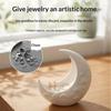 Embossed Star Pattern Jewelry Storage Tray 3D Printing Moon Shaped Storage Box  Home Decoration