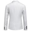 Formal Blazer Solid Color Turndown Collar One Button Four Seasons Slim Fit Pockets Suit Jacket for Wedding