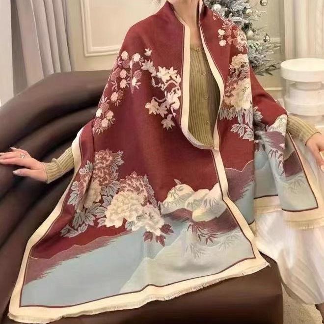 New Scarf Warm Air Conditioned Room Autumn and Winter Shoulder and Neck Shawl Outer Wear for Women