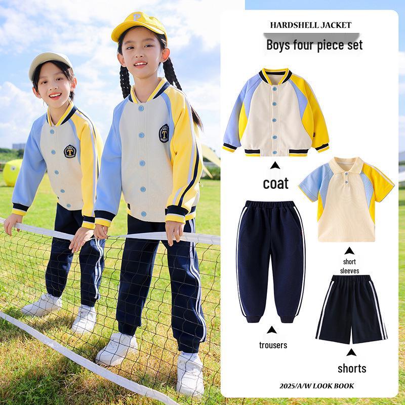Frühlings- und Herbst-Kindergarten- und Grundschul-Sportuniform-Set