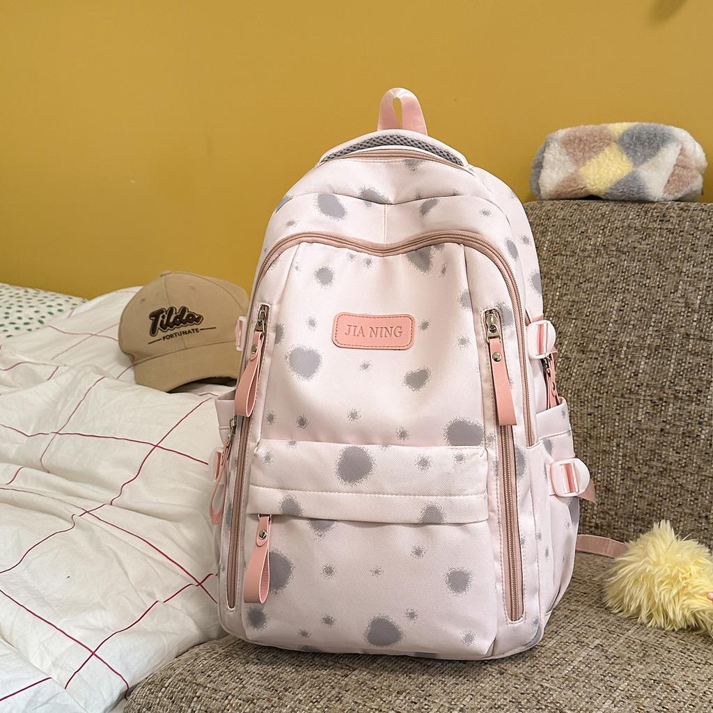 Schoolbag New Korean Version Fresh Schoolbag Women's Japanese Ins Niche Versatile Printed Backpack Junior High School Class Backpack