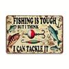 Metal Wall Art Fishing Gift Fisherman Garage Decor