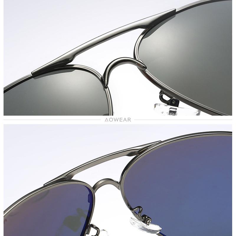 AOWEAR Męskie Okulary Lotnicze Męskie Polaryzacyjne Lustrzane Okulary Przeciwsłoneczne dla Mężczyzny HD Jazda Pilot Okulary Przeciwsłoneczne lunettes de soleil homme