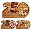 Bandeja de Charcutaria de Madeira, Prato de Servir Patriótico do 250º Aniversário para Queijo Salame Petiscos, Decoração de Cozinha Durável Presente