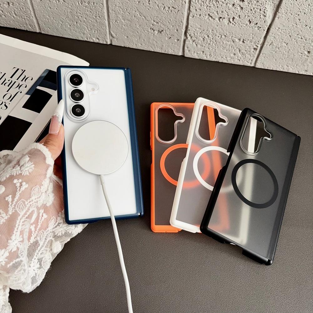 Matte Magnetic For Magsafe Phone Case For Samsung Galaxy Z Fold 8 Ultra Fold8 Transparent Shockproof Protection Slim Hard Cover
