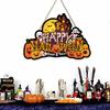 Wall Decoration Halloween Holiday Party Home Wall Decoration Sign Wall Hanging Welcome Door Hanging Pumpkin Black Cat