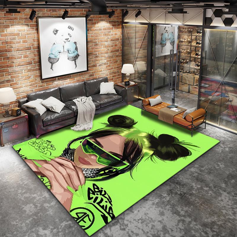 Billie Eilish Carpet Rug For Living Room Bedroom Home Sofa Decoration Kids Play Nonslip Floor Mat