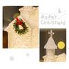 Christmas House Night Light Plastic Church Cottage Decor with LED Glow Decorative Holiday Lighting for Indoor Outdoor Holiday Display
