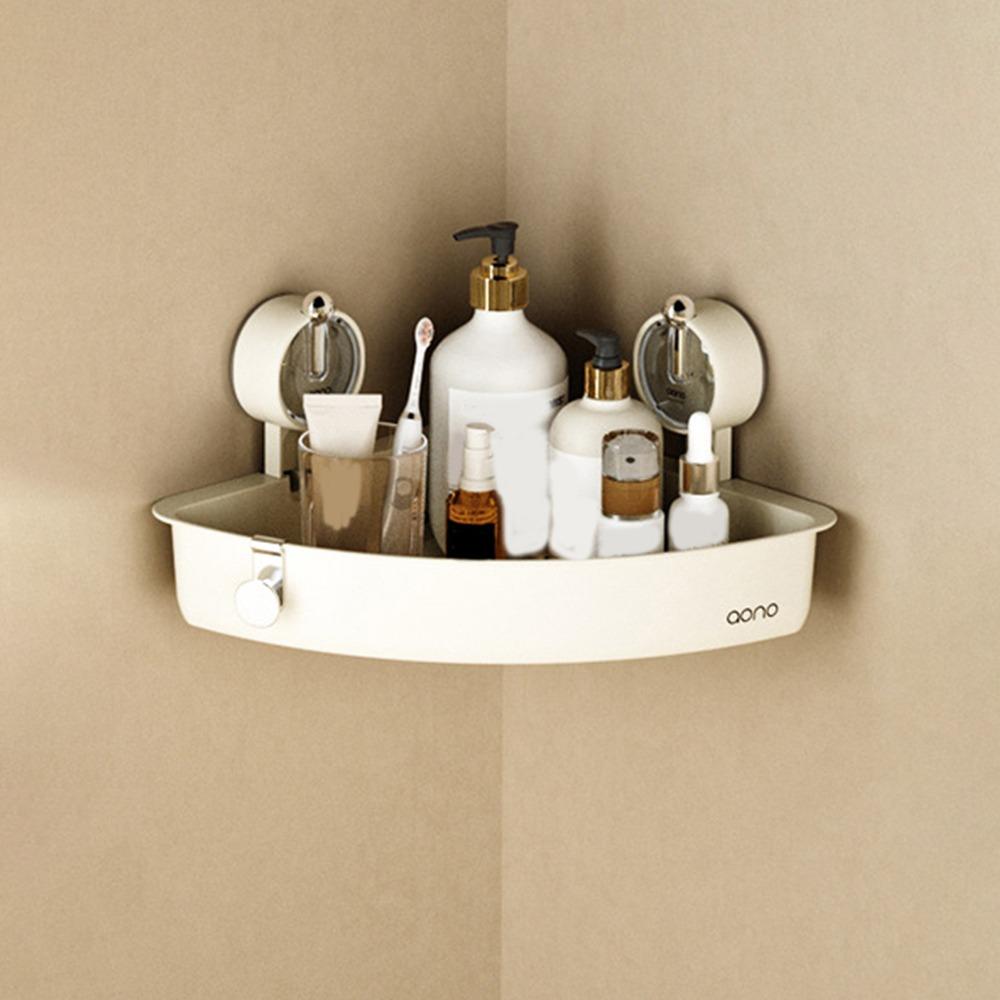 Wall Mounted Shower Storage Rack Plastic Shampoo Storage Rack Durable Corner Storage Shelf  Kitchen