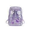Zaino Trasparente in PVC per Studenti con Design Impermeabile per Viaggi Casual e Laptop da 15 pollici