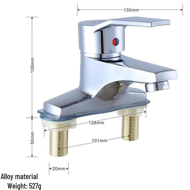 Wolf s Kiss Alloy Dual Handle Basin Faucet