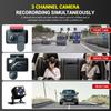 3-Kanal-Dashcam fürs Auto, Videorecorder, Full HD 1080P, Infrarot-Nachtsicht, DVR, Parkmonitor, G-Sensor, Auto-Blackbox, Dashcam