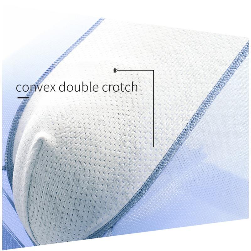 Pantalones de Cuatro Esquinas de Seda de Hielo con Malla Ultrafina y Esquina Plana Sin Costuras de Secado Rápido y Transpirable Ropa Interior Corta para Hombre