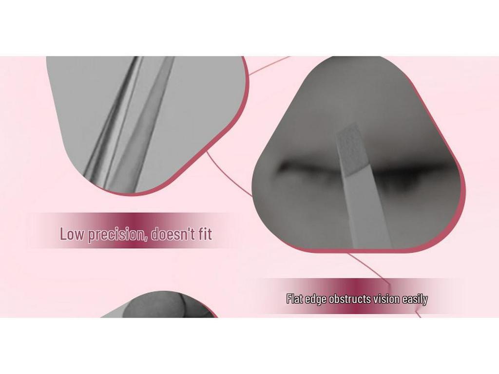 Gold Stainless Steel Precision Eyelash Tweezers for Grafting and Separation