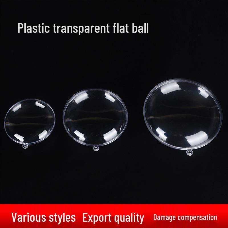 

Transparent Oval Christmas Bauble - Flat Ball Ornament in 7cm, 9cm, 11cm Flat Ball 7cm прозрачный
