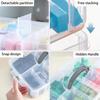 1pc 3-Tier 18-Grid Transparent Adjustable Stackable Compartment Slot Plastic Storage Box for Organizing Toys, Jewelry