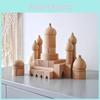 Wooden Early Education Castle Building Blocks For Kids With Natural Finish For Cognitive Development